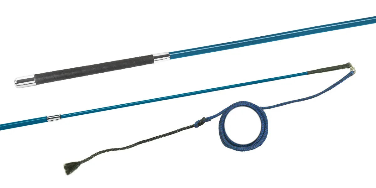 FLECK Longierpeitsche Teleskop Carbon blau