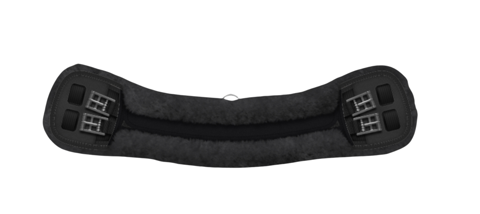 Mattes Kurzgurt spezial Lammfell schwarz-graphit