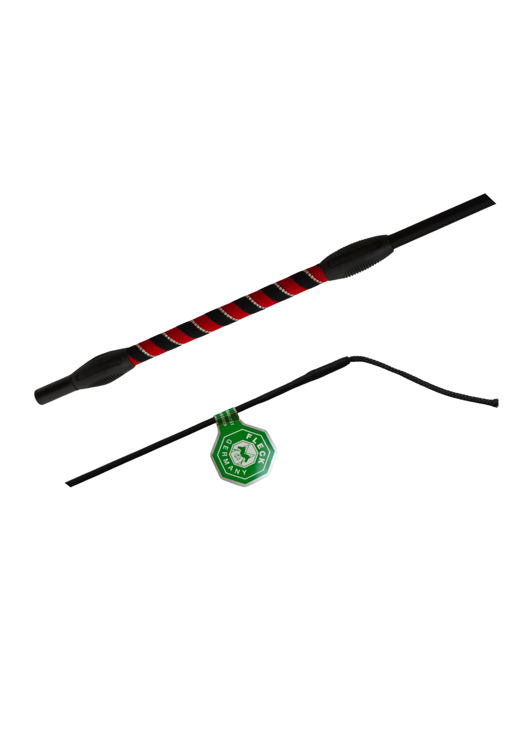 Fleck Feldmann Sports Balance-Gerte Ledergriff mit Strass rot-schwarz